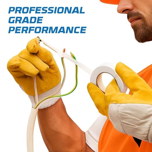 OHLECTRIC Professional Grade Vinyl Electrical Tape (20 Pack) White - 7 Mil Thick Flame-Retardant, Heat & Weather Resistant 3/4 Inch x 60 Feet | Ideal for Contractors & Electricians