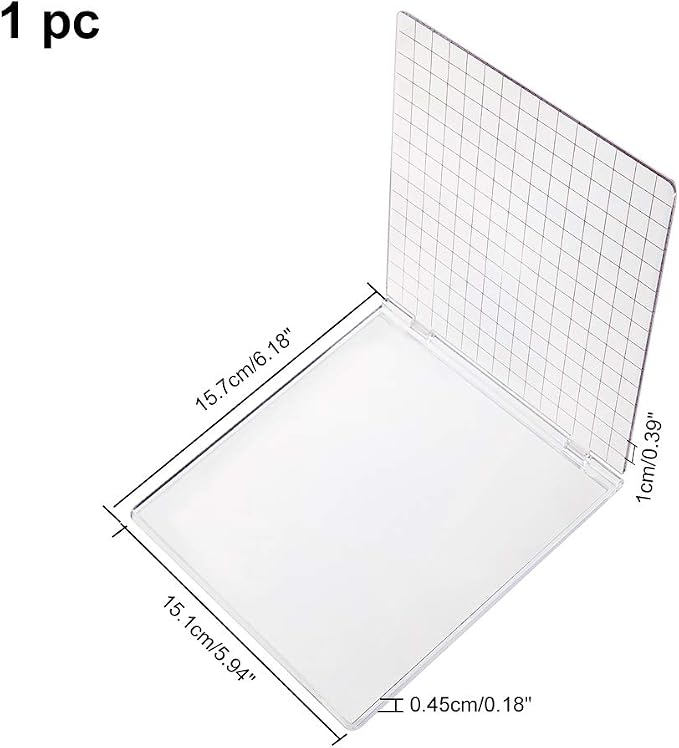 PH PandaHall Acrylic Stamp Block 5.9x6.1" Perfect Positioning Stamping Clear - Image 3