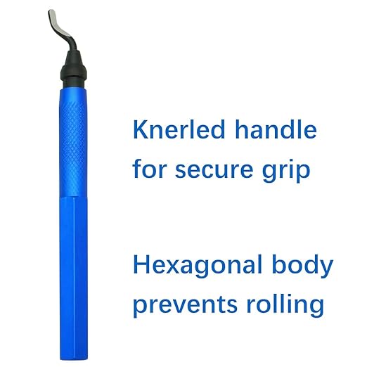 JOYFUL&HOPEFUL Deburring Tools Pack of 2, 6-1/2" Swivel Hand Deburring Tool with HSS Blade Removing Burr for Resin Aluminum Copper Metal Plastic Pipes