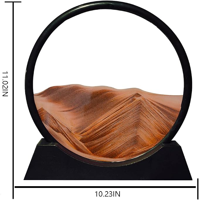 Aoderun Moving Sand Art Picture Round Glass 3D Deep Sea Sandscape in Motion - Image 4