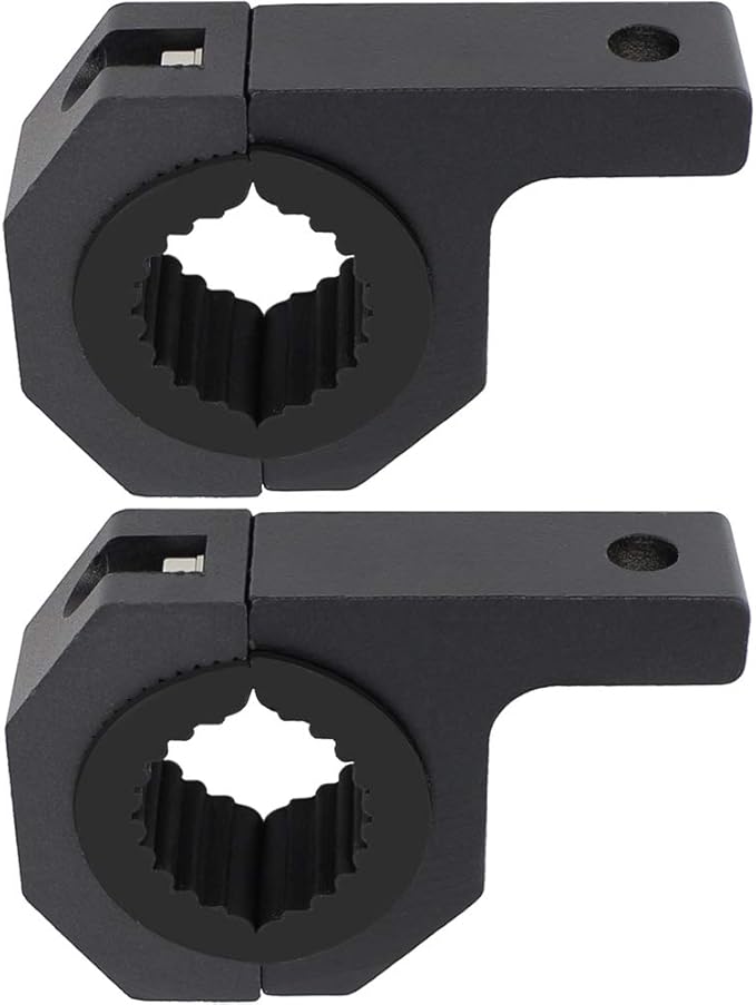 Universal Bull Bar Clamp Mounting Kit-2PCS Heavy Duty LED Light Bar Brackets for 1.38"/1.5"/1.57"/1.77"/1.97" Tubes, Fits Roof Roll Cage, Bumper, Off-Road Driving Lights
