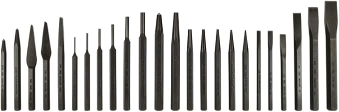 Mayhew Pro 61050 24-Piece Punch & Chisel Kit and 62254 12-Piece Pro Pilot Punch Kit