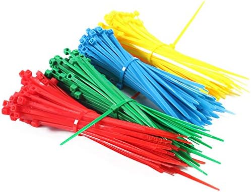 4 Inch Zip Ties (100 Pieces) 18lb Strength, Nylon Cable Wire Ties (Purple)