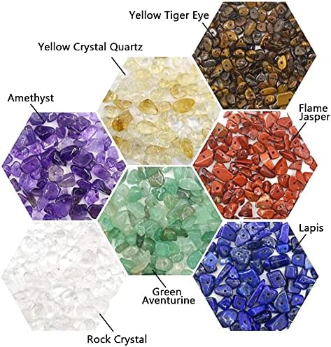 GangGangHao 7 Chakra Natural Chip Stone, About 628 Pcs Irregular Gemstones - Image 2