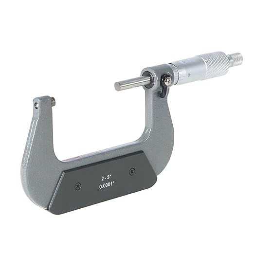 2-3 in Precision Outside Micrometer W/Box, Accuracy 0.0001 in, Professional Grade Precision Machinist Tool
