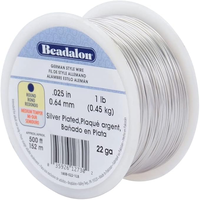 Beadalon German Style Wrapping Wire, 22 Gauge, 500 ft by Beadalon