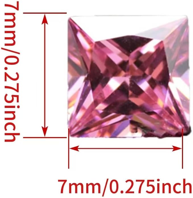 Pink Gemstone Color Cubic Zirconia Loose Beads Unset - Image 2
