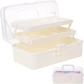 Plastic Tool Box with Handle 3-Layer Craft Organizers Tackle Box Multipurpose by Outuxed