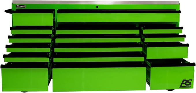 Homak 72” Roller Cabinet w/Stainless Steel Top RS Pro Workstation (Monster Green)