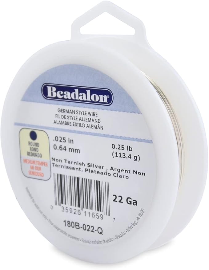 Beadalon German Style Wrapping Wire, 22 Gauge, 125 ft by Beadalon