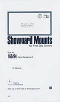 Pre-cut Black Stamp Mounts Size 165/94 by Showgard