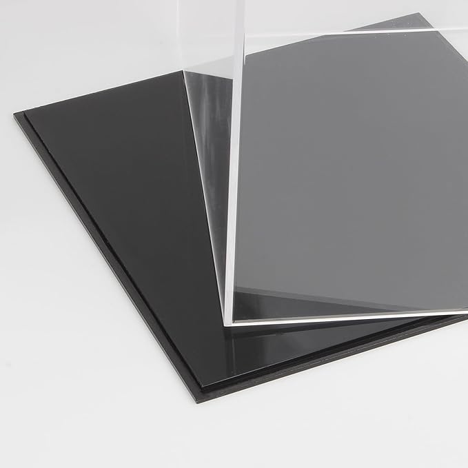 Acrylic Box with Black Base, Simple Self-Assembly Clear Trophy Display Case - Image 6