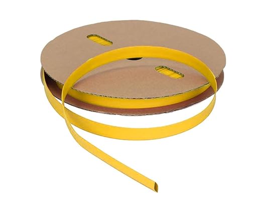 Kable Kontrol Heat Shrink Tubing - 5/8” Inch - 200' Ft Long, Yellow Polyolefin - 2:1 Industrial Shrink Tube & Cable Sleeve for Electrical Wire Insulation