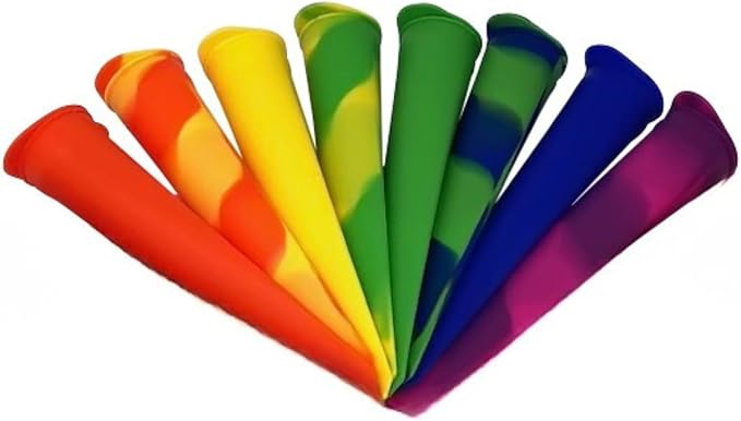 Ecoberi Popsicle Molds with Attached Lids, 8 Piece | Reusable Ice Pop Maker by SmartDesignForEverydayLife