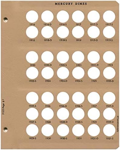 Dansco US Mercury Dime Coin Album 1916-1945#7123 - Image 2