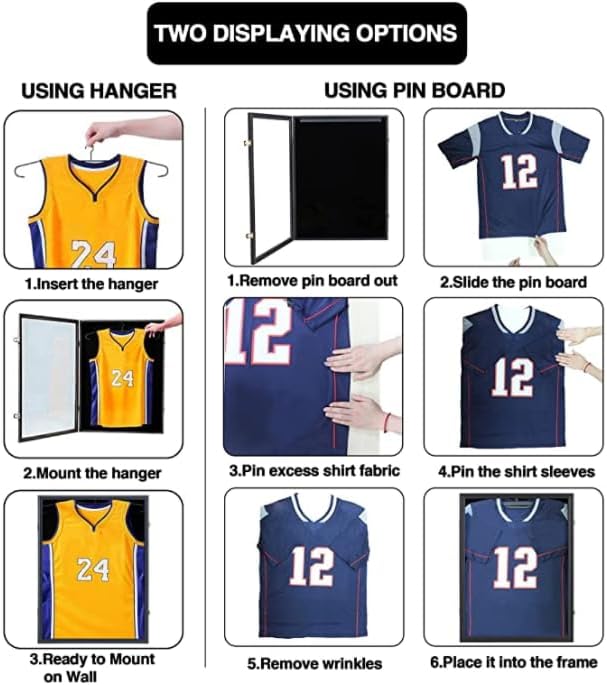 Jersey Frame Display Case 4 Pack, Large Lockable Shadow Box Sports Jersey Frame - Image 4