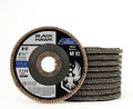 BHA Grinding and Sanding Flap Discs T27, 4-1/2" x 7/8", 120 Grit - 10 Pack