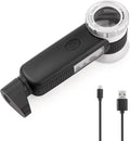 30X Jewelry Loupe with 7 Light, USB Rechargeable Foldable Handheld Magnifying by Amoper