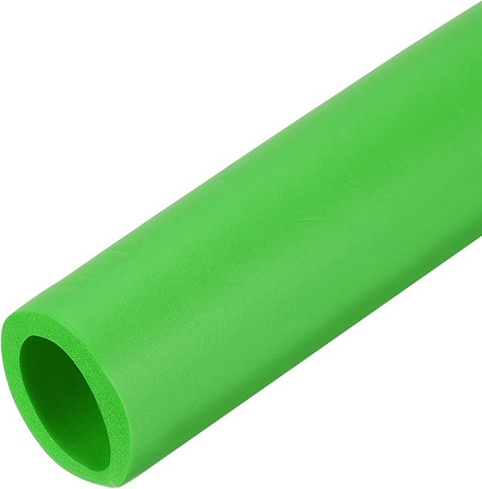 uxcell Pipe Insulation Tube Foam, 1" ID x 3/16" Thick x 1.64ft Foam Pipe Cover Non-Slip Hollow Tubing Guitar Air Conditioner Stand Fitness Equipment Handles, Green