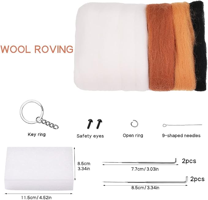 QMNNMA Needle Felting for Beginners, Beagle Needle Felting Set | DIY Wool Felt - Image 2