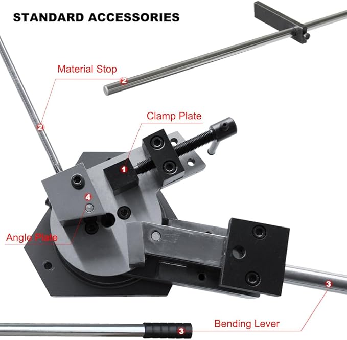 KAKA INDUSTRIAL Universal Bender, High Capacity Metal Bender, Strip Steel, Flat Steel, Round Steel, Angle Steel Rod Bender, Hot and Cold, Bar Bending Machine SBG-40