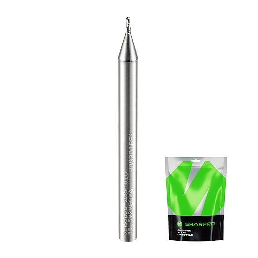 Carbide Ball Nose End Mill 2 Flute 4mm SHK. 1mm Cutting Dia. 3D Carving, High-Speed and Deep Cutting, AlCrN Coated, Apply for Alloy Steel, Stainless Steel and Various Cast Iron.