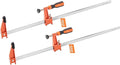 VEVOR Bar Clamps for Woodworking, 2-Pack 24 inch Opening, Lockable F-Clamp with 600 lbs Load Limit, 2-1/2 inch Depth, Cast Iron and Carbon Steel, Easy to Use, Wood Clamps for Woodworking Metal Working