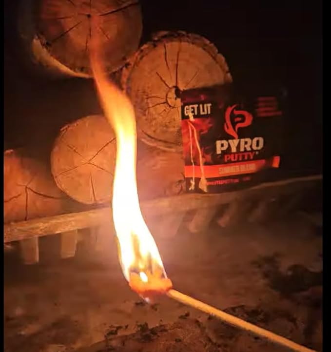 Phone Skope Pyro Putty: Single Use Waterproof Survival Fire Starter, 20 or 50 ct Foil Packs, Easy Tear, Easy Ignite, Fire Starters for Campfires