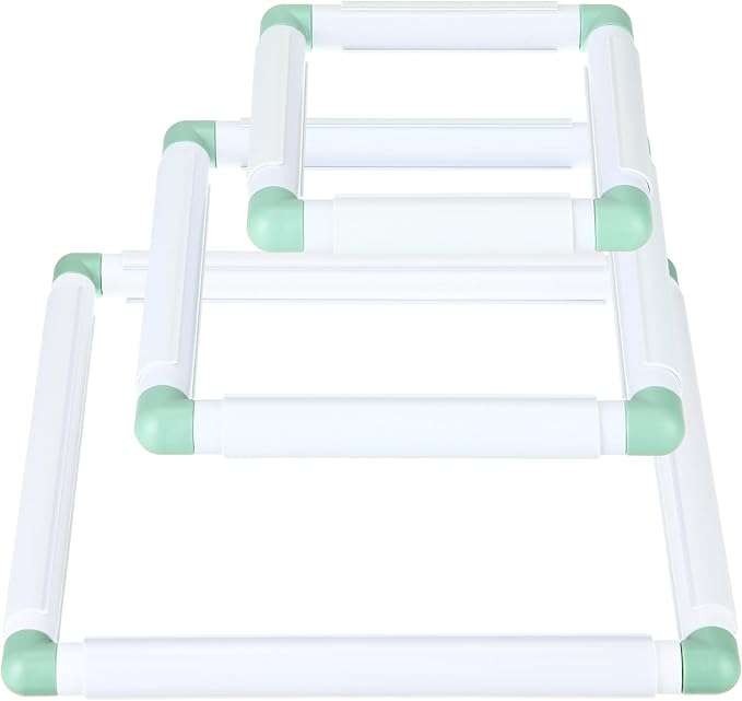 Janinka Embroidery Hoop 3 Pcs Cross Stitch Hoops and Frames White Rectangular by Janinka