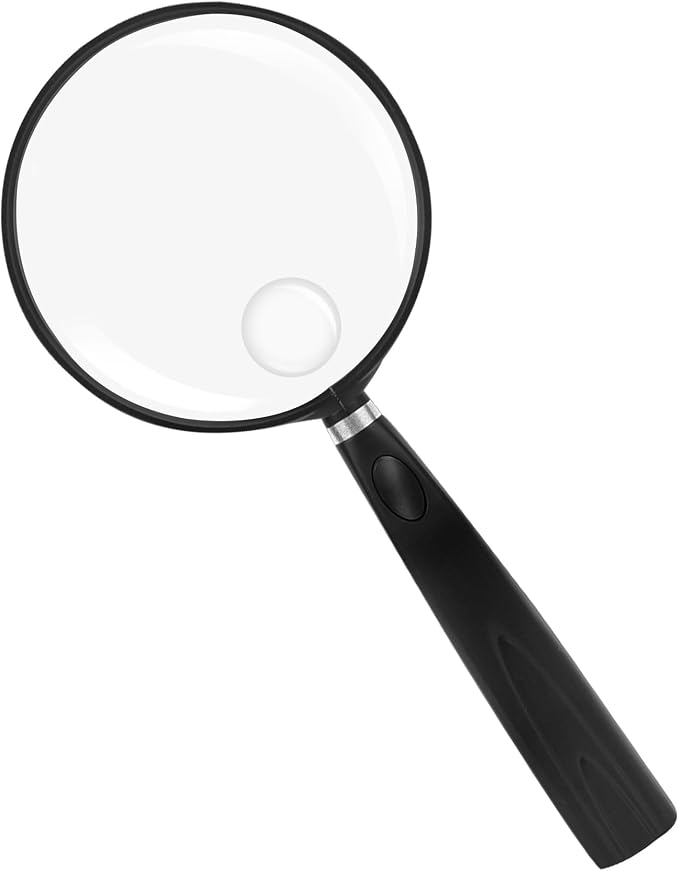 Feosky Handheld Reading Magnifier, 10X Magnifier, 90mm Shatterproof Lens by Feosky