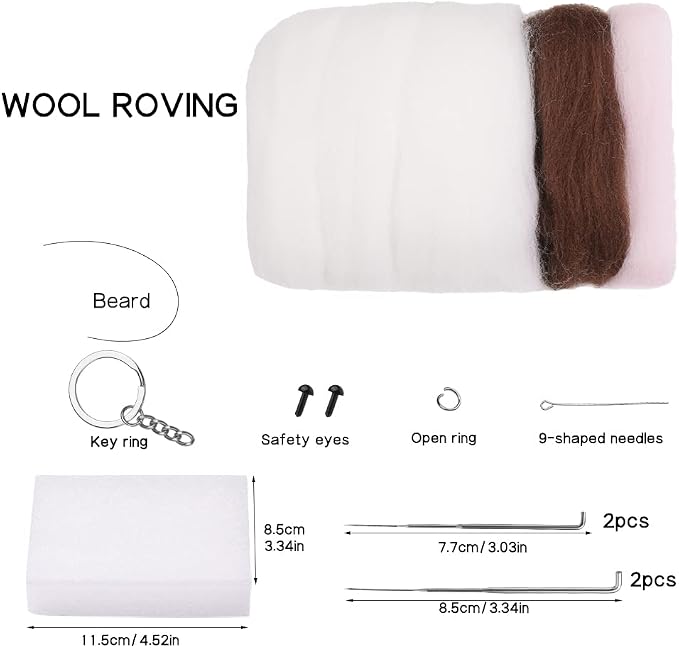 QMNNMA Needle Felting Kit for Beginners, Ragdoll Cat Wool Felting Kit | DIY - Image 2
