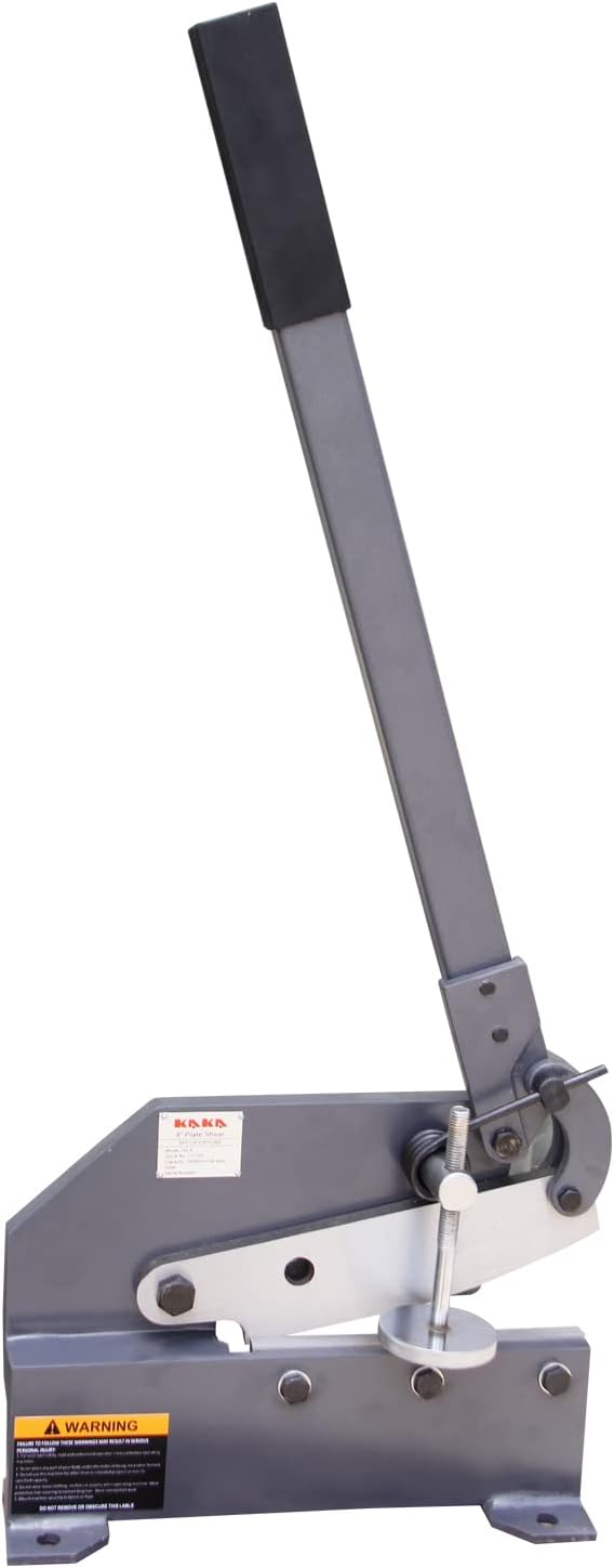 KAKA INDUSTRIAL Manual Metal Shear HS-6-6 inch Cutting Capacity for Steel Plate, Round and Flat Bars | Bench-Mount Hand Cutter