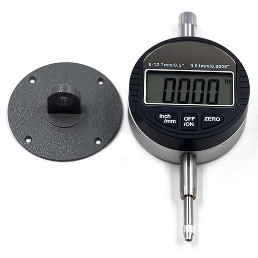 Electronic Digital Dial Indicator Gage Gauge Inch/Metric Conversion 0-0.5 Inch/12.7 mm with Back Lug Auto Off Featured Measuring Tool
