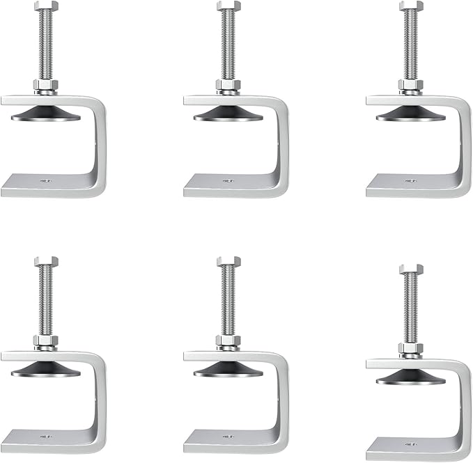 7/8 Inch Stainless Steel Heavy-Duty Clamp, Stainless Steel C-Shaped Clamp with 0.63-inch Opening, Suitable for Woodworking Bonding, Cutting and Installation. 4pcs