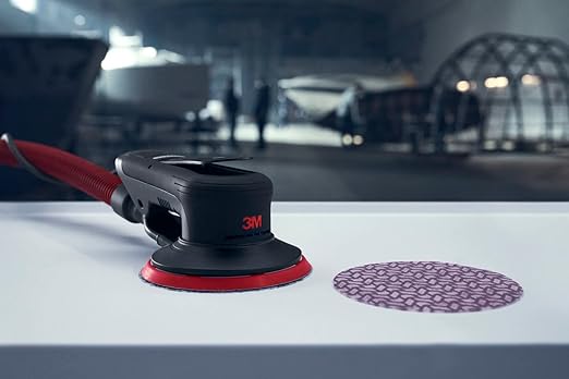 3M Random Orbital Sander, Xtract Pneumatic 88958, 6 in, Self-Generated Vacuum, 3/16 in Orbit, Ergonomic and Lightweight ROS, 209W Motor, Dust Extraction