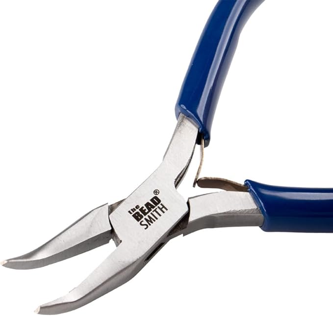 Craft County Comfort Grip Chain Nose Pliers – For Bending Wire, Closing Bead Tips, Manipulating Jump Rings, and Forming Loops (Bent)
