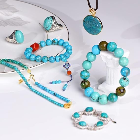 Zenkeeper About 180 Pcs Blue Turquoise Beads - Image 3