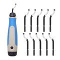 Deburring Tool Kit with 10 High-Speed Steel Blades – Rotary Burr Removal Tool for Metal, Plastic, Aluminum, Copper, and Wood – Heavy-Duty Swivel Handle for Smooth Edge Cleaning