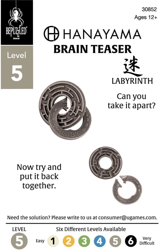 BePuzzled | Labyrinth Hanayama Metal Brainteaser Puzzle Mensa Rated Level 5 - Image 2