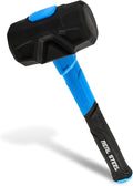 Real Steel Rubber Mallet Hammer 16 OZ Black Rubber Hammer with Solid Head, Double-faced Mallets for Flooring, Woodworking, Camping, Automotive 0325