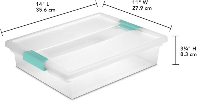 Sterilite 12-Pack Clip Box, Stackable Clear Plastic Bins - Image 3