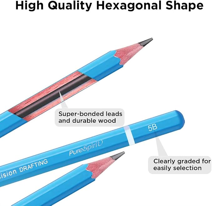 Sketch Pencils for Drawing 5B, Sketching & Doodling | Graphite Pencil for - Image 2