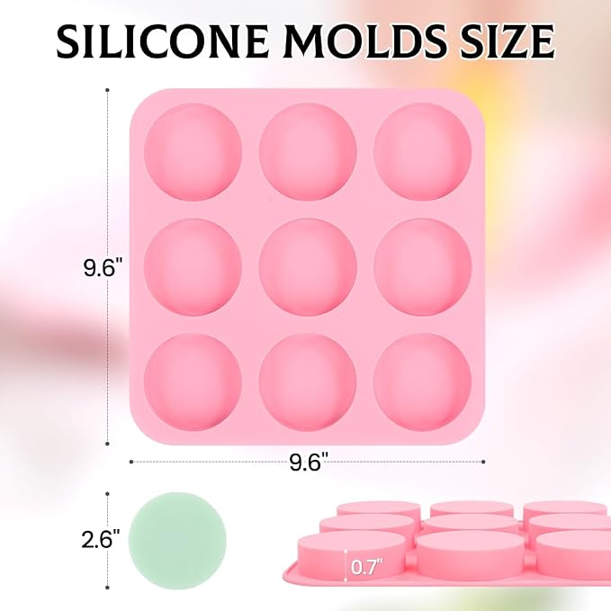 SJ Soap Molds 2 Packs, Cylindrical Silicone Soap Molds - Image 3