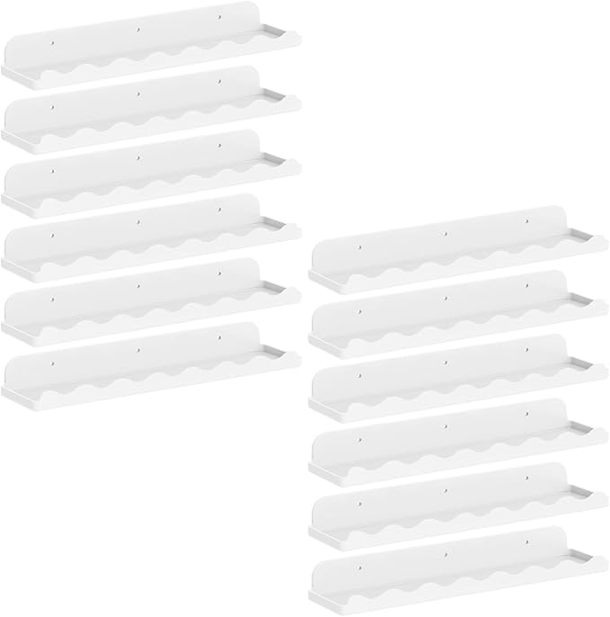 Lifewit Plastic Nursery Floating Book Shelves 12 Pack, Hanging Bookshelf Racks by Lifewit