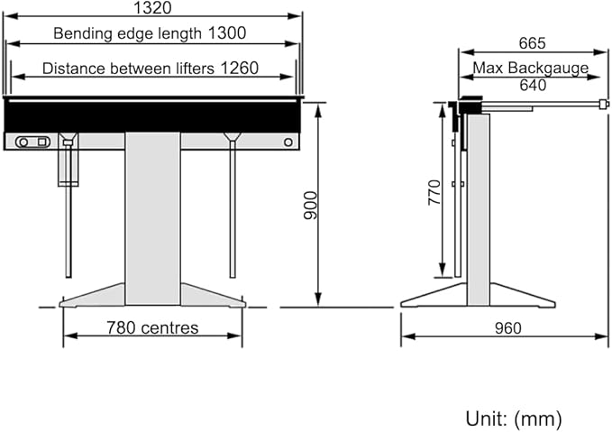 KAKA INDUSTRIAL Magnetic Pan and Box Brake, 48-Inch Electro Metal Brake Bender, 6-Ton 16-Gauge Box and Pan Brake, 220V Single Phase with Foot Pedal Control Siding Brake, Includes Clamp Bars EB-4816M