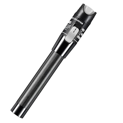 VFL Visual Fault Locator, 80KM Range Fiber Optic Cable Tester Meter with 2.5 mm Universal Connector FC Male to LC Female Adapter for CATV Telecommunications
