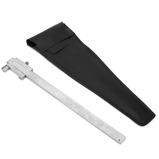 200mm Vernie Scribing Caliper, 8inr Stainless Sheet Metal Scribe Tool, ±0.05mm Accuracy Parallel Cross Caliper Gauges, Metal Marking Tool with PU Leather Bag for Industry Marking