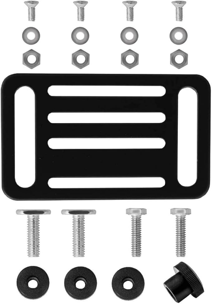 POWERTEC 71702 Vertical Hold Down Toggle Clamp and Mounting Plate Kit for Woodworking, 500LB Holding Capacity w/Quick Release