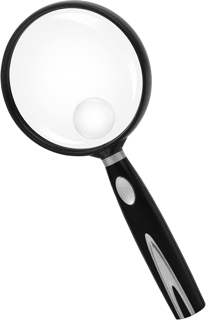 Feosky Handheld Reading Magnifier, 10X Magnifier, 75mm Shatterproof Lens by Feosky