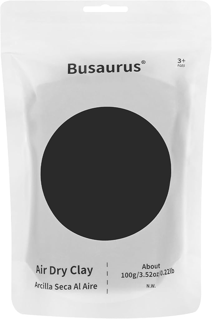 100g Black Air Dry Foam Clay, DIY Magic Model Clay by BusaurusToys